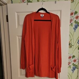 Old Navy Women's Bright Orange Cardigan